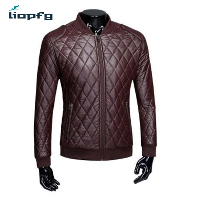 2017 Autumn Winter font b Men b font Leather Cotton font b Clothing b font Version