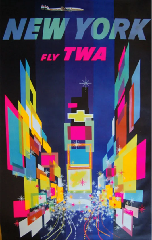 American Howard Hughes Trans World Airlines TWA New York Design Classic Vintage Poster Canvas DIY Art Home Bar Posters Decor | Дом и сад