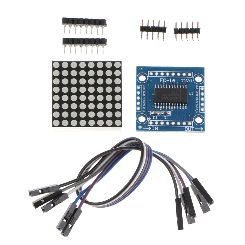 MAX7219 8x8 Dot Matrix LED Display Module MCU Control DIY Kit