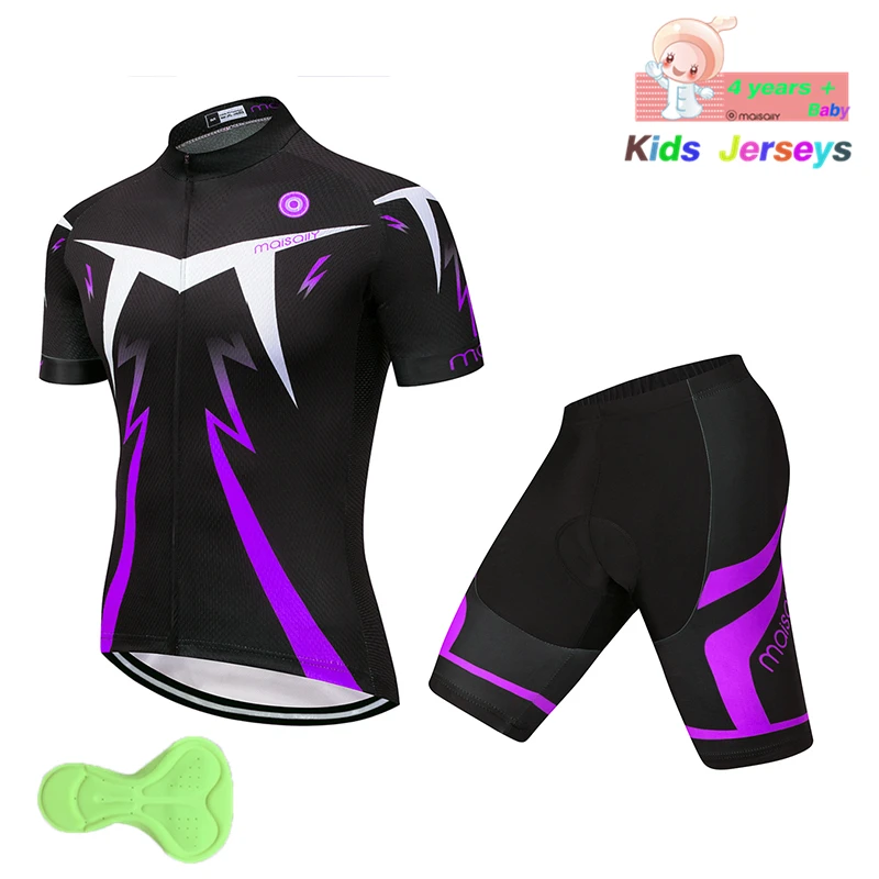 Girls Purple Cycling Jersey Set 2019 Summer Bike Jersey Mtb Shorts