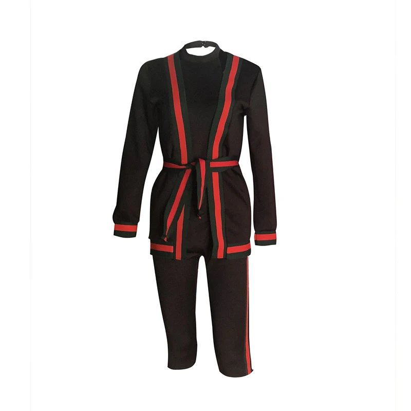 Black&white Striped Coat Short Jumpsuit 2 Two Piece Suit Sets Womens Tracksuit Bandage Set Leisure Cardigan Outwear Bodycon XXXL Jumpsuits and Playsuits