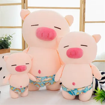 

25/35/50cm Cute Pig Plush with Beach Shorts Toy Stuffed Soft Cartoon Animal Pillow Lovely Christmas Gift for Kids Kawaii Present