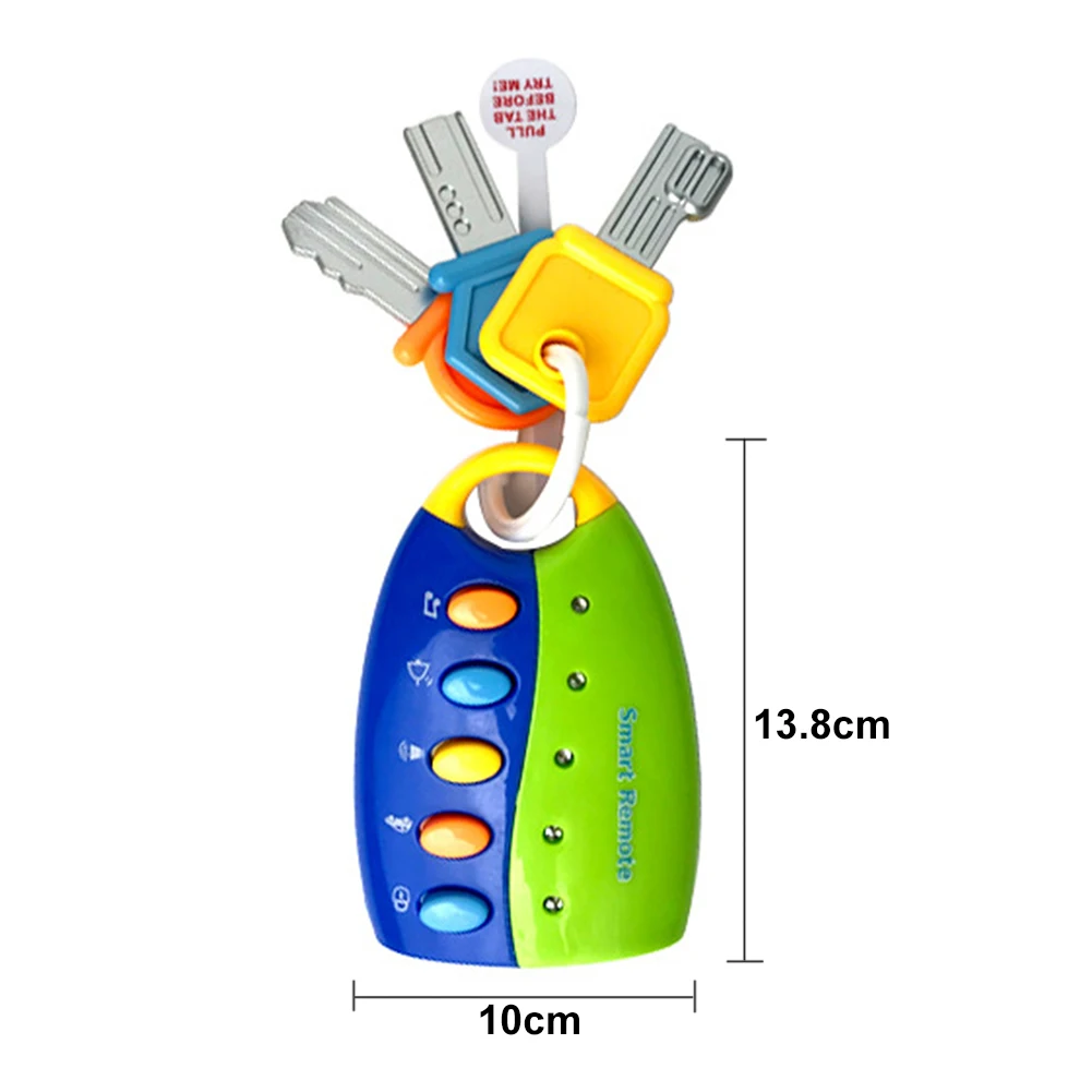 Детский обучающий воображаемый игровой музыкальная машинка, Звук ключа, Умная игрушка с пультом дистанционного управления, красочная