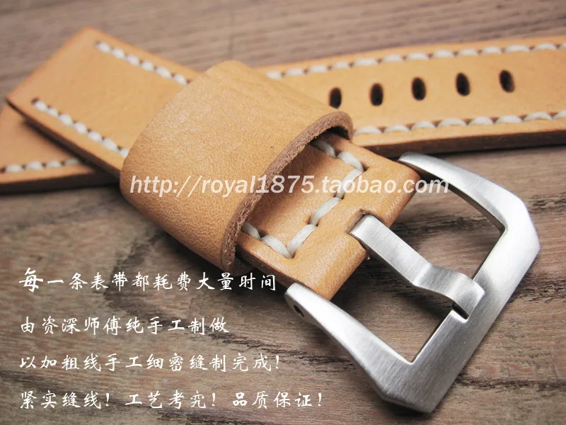 

2020 high quality Handmade thick line vintage watchbands watch accessories cow leather watch band 22mm Universal watch strap