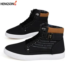 1 пара новых фирменных мужских кроссовок на плоской подошве Весенняя Мужская прогулочная обувь ботильоны мужская Спортивная парусиновая обувь размера плюс в британском стиле