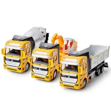 1 Pcs Liga Fundido Veículo de Construção Puxar Para Trás Do Carro Engenharia Caminhão Dump-carro Modelo Presente Toy Clássico Para menino