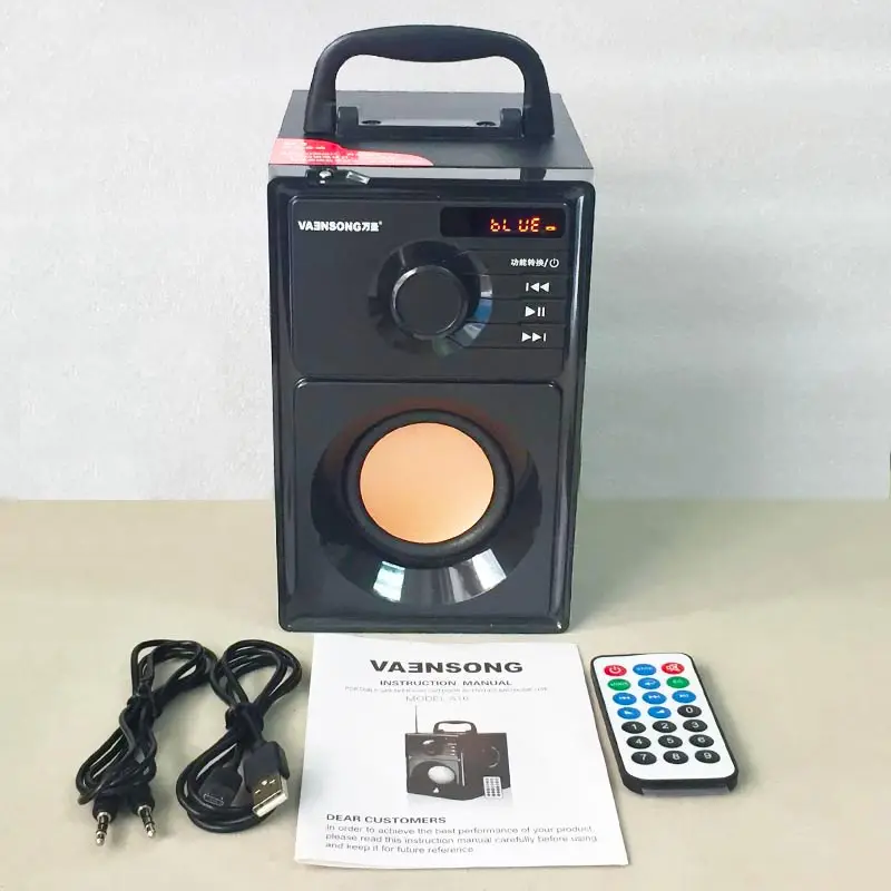 HiFi 2.1 Stereo Wooden Subwoofer Bluetooth Speaker FM Radio Portable Speakers Mp3 Play Super Bass Loudspeaker Computer Column