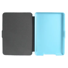 5 упаковок Магнитный PU кожаный чехол тонкий для Amazon Kindle Paperwhite(перекрестный узор, синий