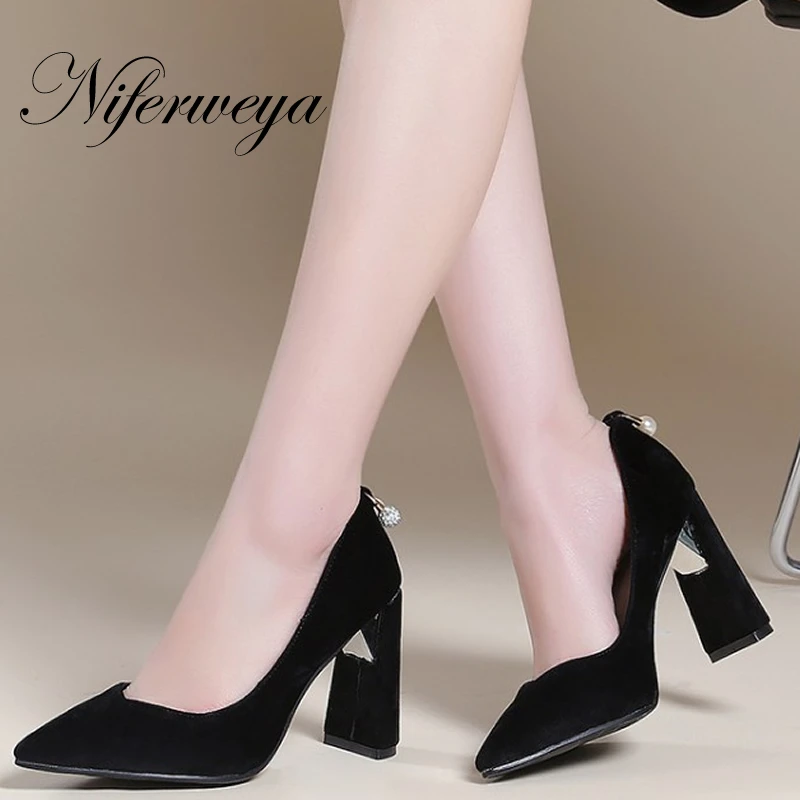 

New spring/autumn pumps Shallow women shoes Big size 33-46 sexy Pointed Toe Office & Career high heels zapatos mujer