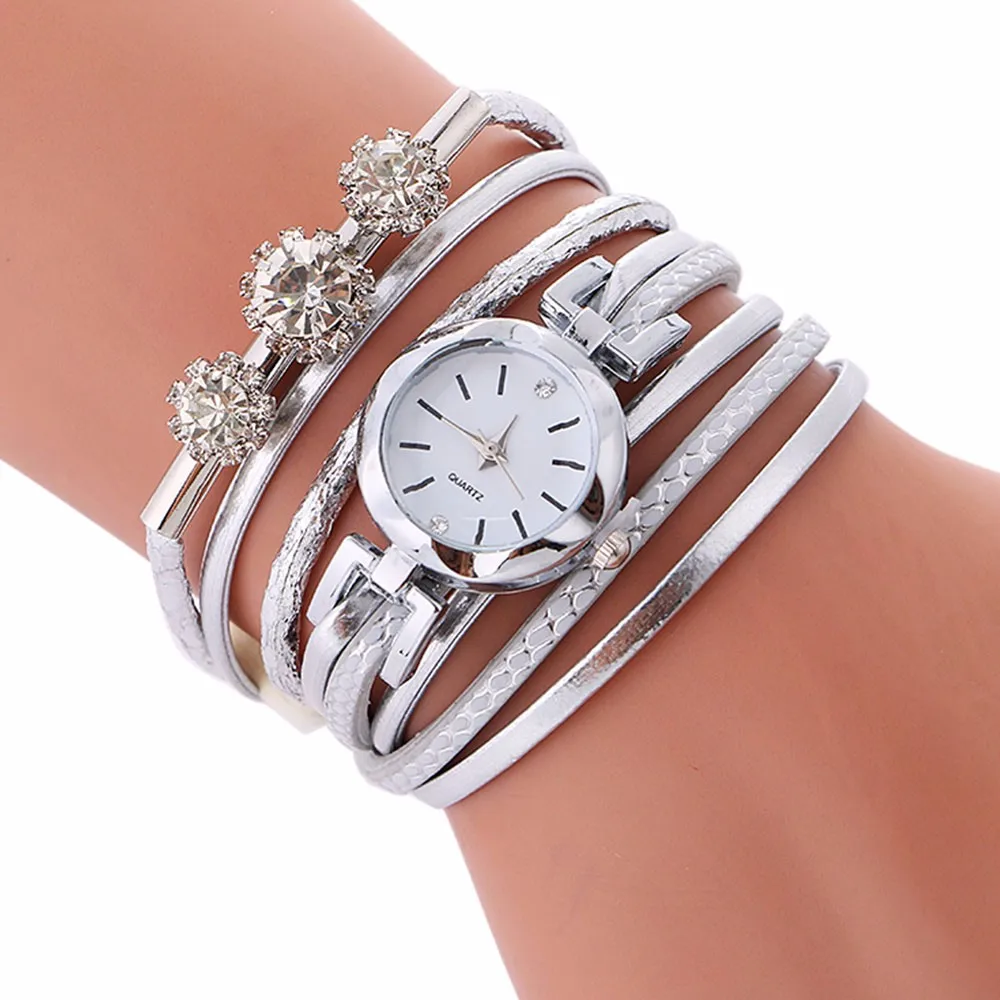 OTOKY, модные брендовые женские часы, женские часы с кристаллами и заклепками, браслет, наручные часы, роскошное платье, повседневные кварцевые часы с обмоткой