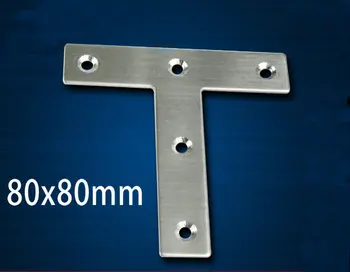 

10 Pieces 80x80x17mm Stainless Steel T Shape Angle Plate Corner Bracket Thinckness 1.5mm