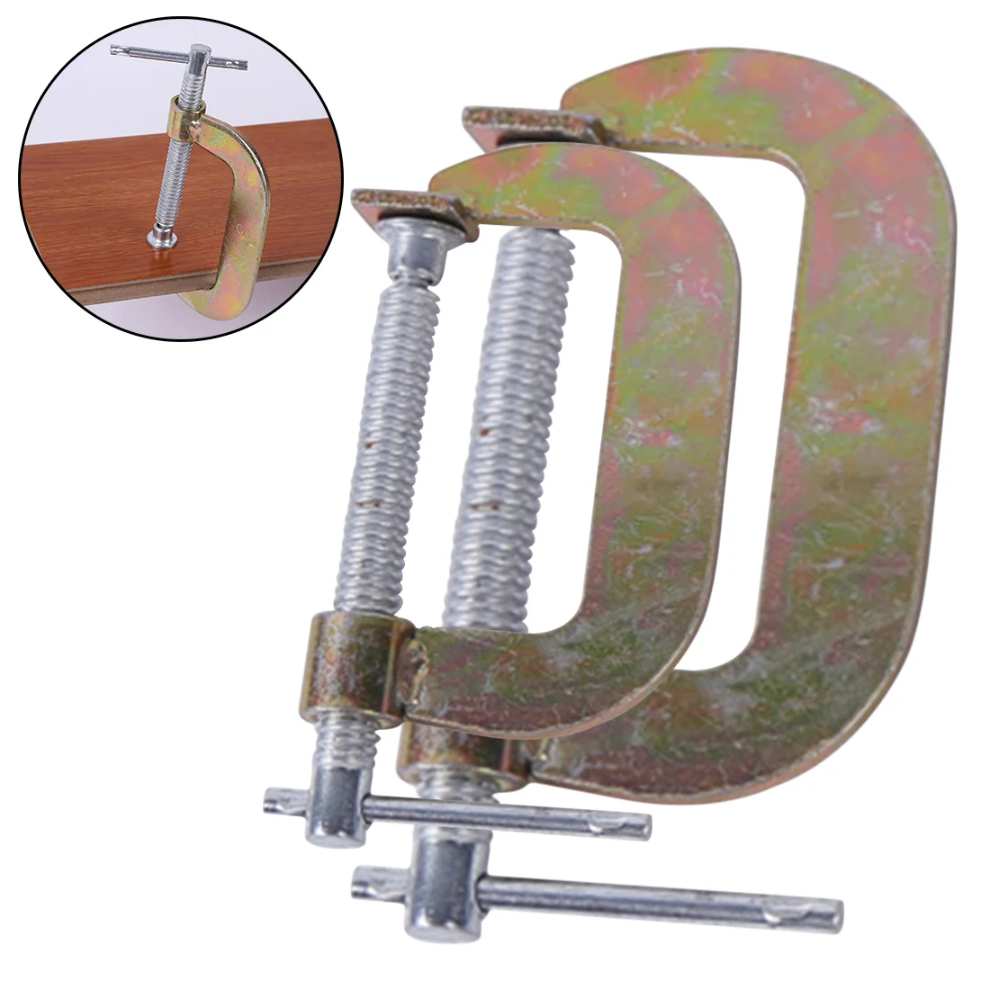 

2 /3 inches C Type Woodworking Clamp Wrought Iron Plate Spray Treatment