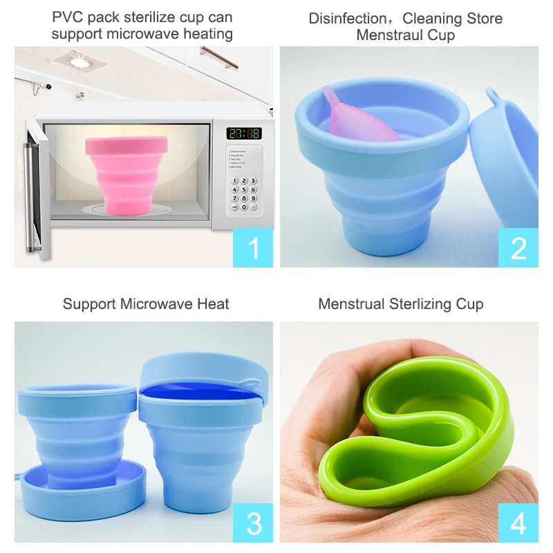 Microwave Heat Menstrual Sterilizing Cup Collapsible Women Sterilizing Cup Recyclable disinfection PVC Pack Sterilizer Cup Microwave Heat Menstrual Sterilizing Cup Collapsible Women Sterilizing Cup Recyclable disinfection PVC Pack Sterilizer Cup