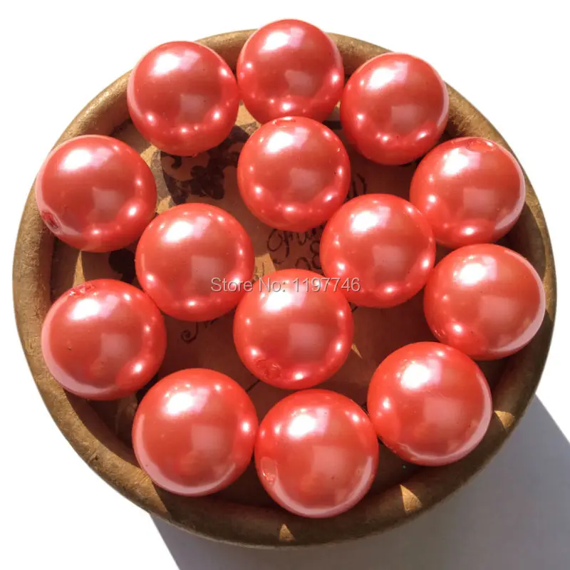 

Pearl Beads for Jewelry making or Vase filler Round Imitation Pearls Coral Pink Loose bead A2110 mm chunky bubblegum beads