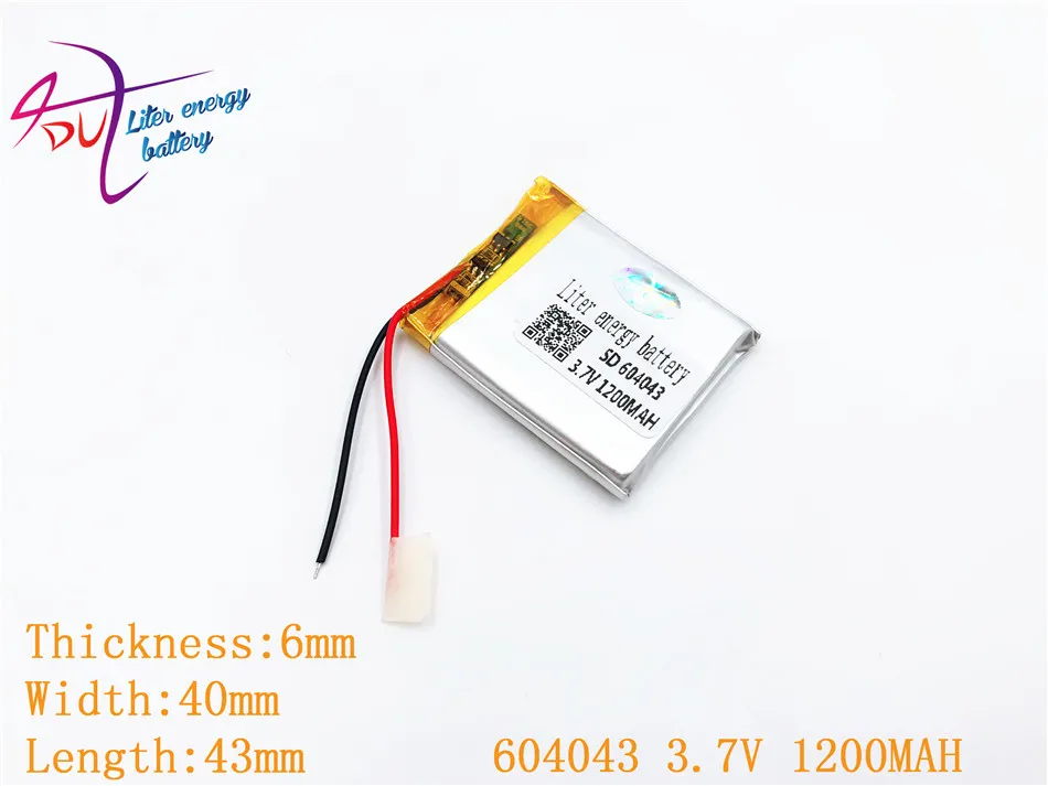 

Best Battery Brand Size 604043 3.7v 1200mah 584245 604045 Lithium Polymer Battery With Board For Mp4 Mp5 Gps Digital Products