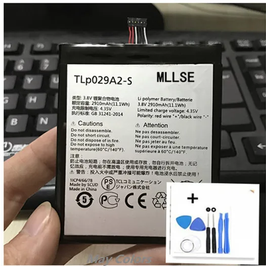 

MLLSE 2910mAh TLp029A2 TLP029A2-S Battery For Alcatel One Touch Idol 3 I806 6045Y 6045K Batterie Batterij Bateria +free tools