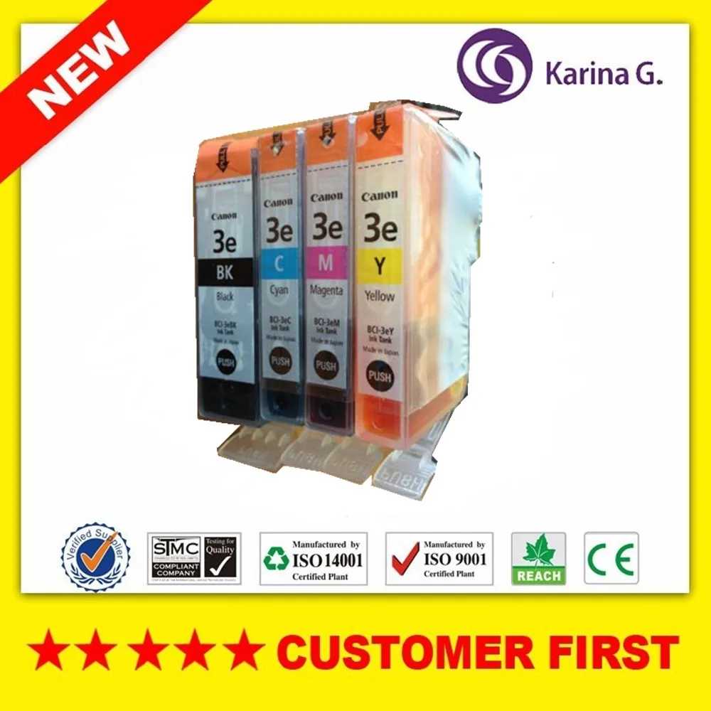 

4PCS For BCI-3e BCI 3e Compatible Ink Cartridge without chip For CANON PIXMA iP4000/iP4000R/iP4200/iP4300/iP5000/iP5200/iP5300