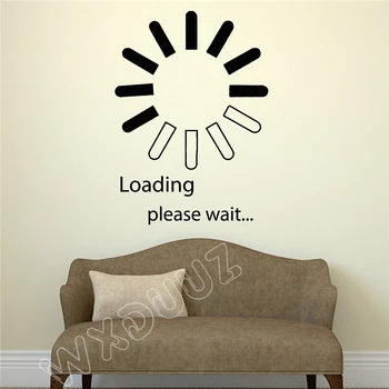 

WXDUUZ Loading Gamer Video Game Computer PC Play Room Vinyl Art Decor Wall Sticker Bedroom Boys Room Home Decor Poster B69