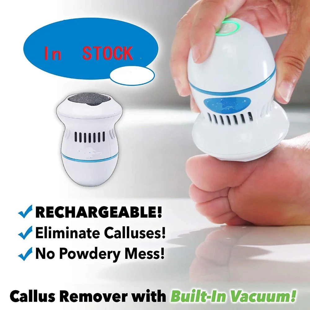 Vac Remover Rechargeable Electronic Foot Files Pedicure Tools Feet Care