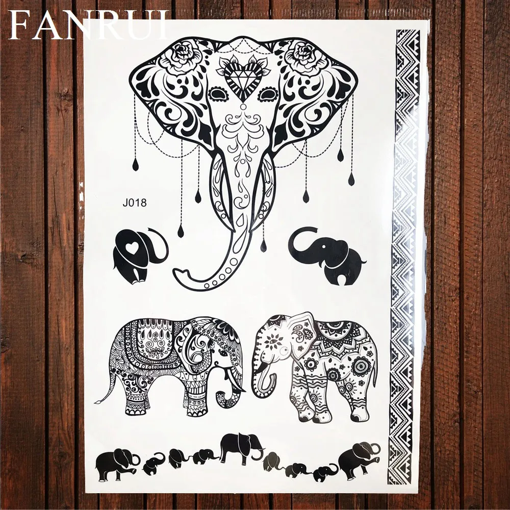 Wasserdicht Schwarz Henna Mandala Tattoo Aufkleber Madchen Spitze Blume Blatter Temporare Tattoo Armband Frauen Gefalschte Arm Bein Tatoo Schmuck Temporary Tattoos Aliexpress