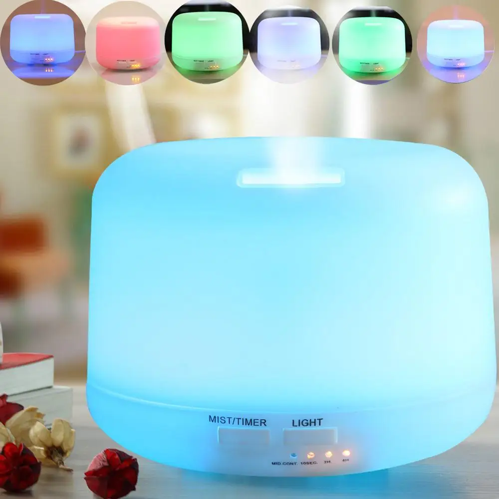 ZIFENGZHILIAN 300ML Remote Control Ultrasonic Air Humidifier With 7 Color Lights Aromatherapy Essential Oil Aroma Diffuser | Бытовая