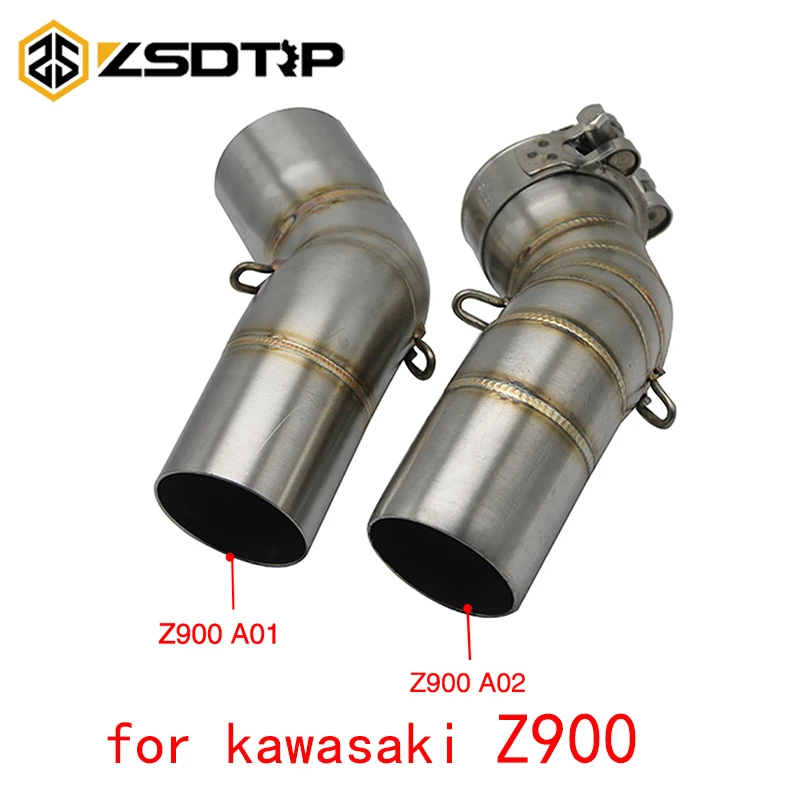 ZSDTRP для Kawasaki Z900 выхлопная средняя труба мотоцикла звеньевая без выхлопной трубы |