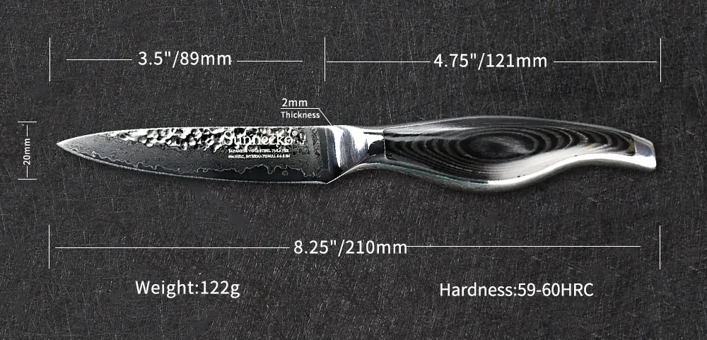SUNNECKO 2 шт. Кухня ножи сантоку нож для очистки овощей Ножи японской дамасской VG10 Сталь Pakka деревянной ручкой острое лезвие режущие инструменты