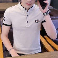 Дышащая хлопковая Мужская рубашка поло, брендовая короткая футболка для гольфа, тенниса размера плюс, модная спортивная одежда, Новое поступление, повседневная облегающая футболка в стиле хип-хоп