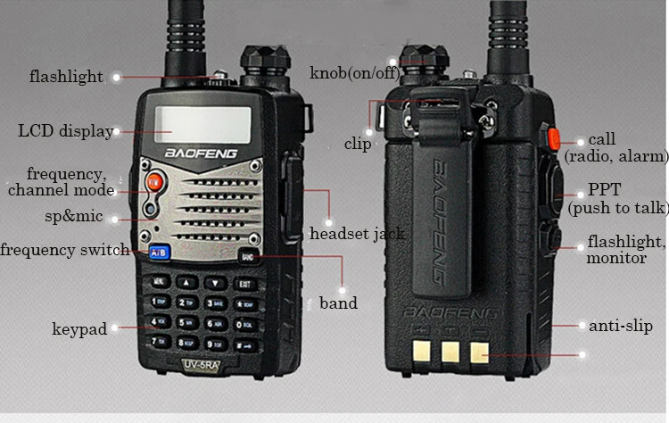 Дальняя рация Uhf Vhf Pofung UV-5RA модернизирована BAOFENG UV5R для CB радиостанции радио сканер полиции двухстороннее радио