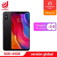 Spain 1~5 Working Days Global Version Xiaomi Mi 8 Mi8 Snapdragon 845 6GB 64GB Octa Core Full Screen Face Unlock NFC Smartspone