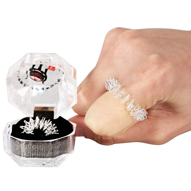 Finger massage ring to promote circulation to stimulate acupuncture