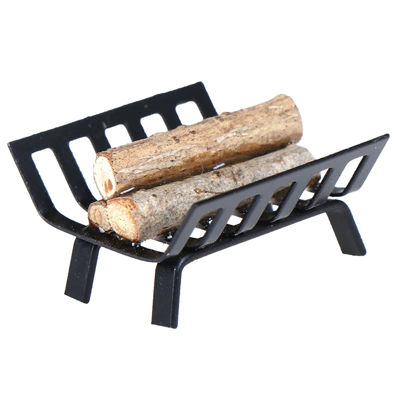 1/12 Dollhouse Furniture Metal Rack with Firewood for Fireplace Model | Игрушки и хобби