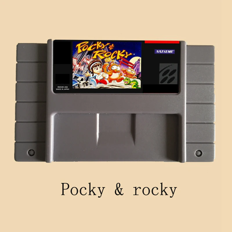 

Pocky Rocky 16 Bit Big Gray Game Card For NTSC Game Player