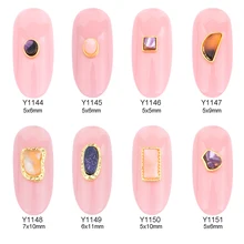 10 шт Новое прибытие декоративный камень для ногтей оболочки части золотые шпильки Сплав 3d художественное оформление ногтей драгоценный камень дизайн ювелирные аксессуары Y1144~ 1159