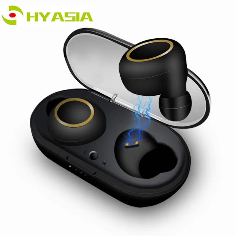HYASIA TWS Bluetooth 5,0 беспроводные наушники Водонепроницаемая bluetooth-гарнитура 3D Стерео Игровые наушники спортивные наушники гарнитура коробка