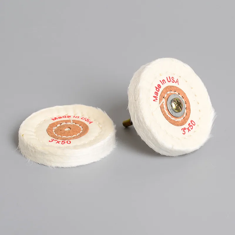 3pcs 3"Cotton Stitch Buffing Cloth Wheel for Mirror Polishing Jewelry