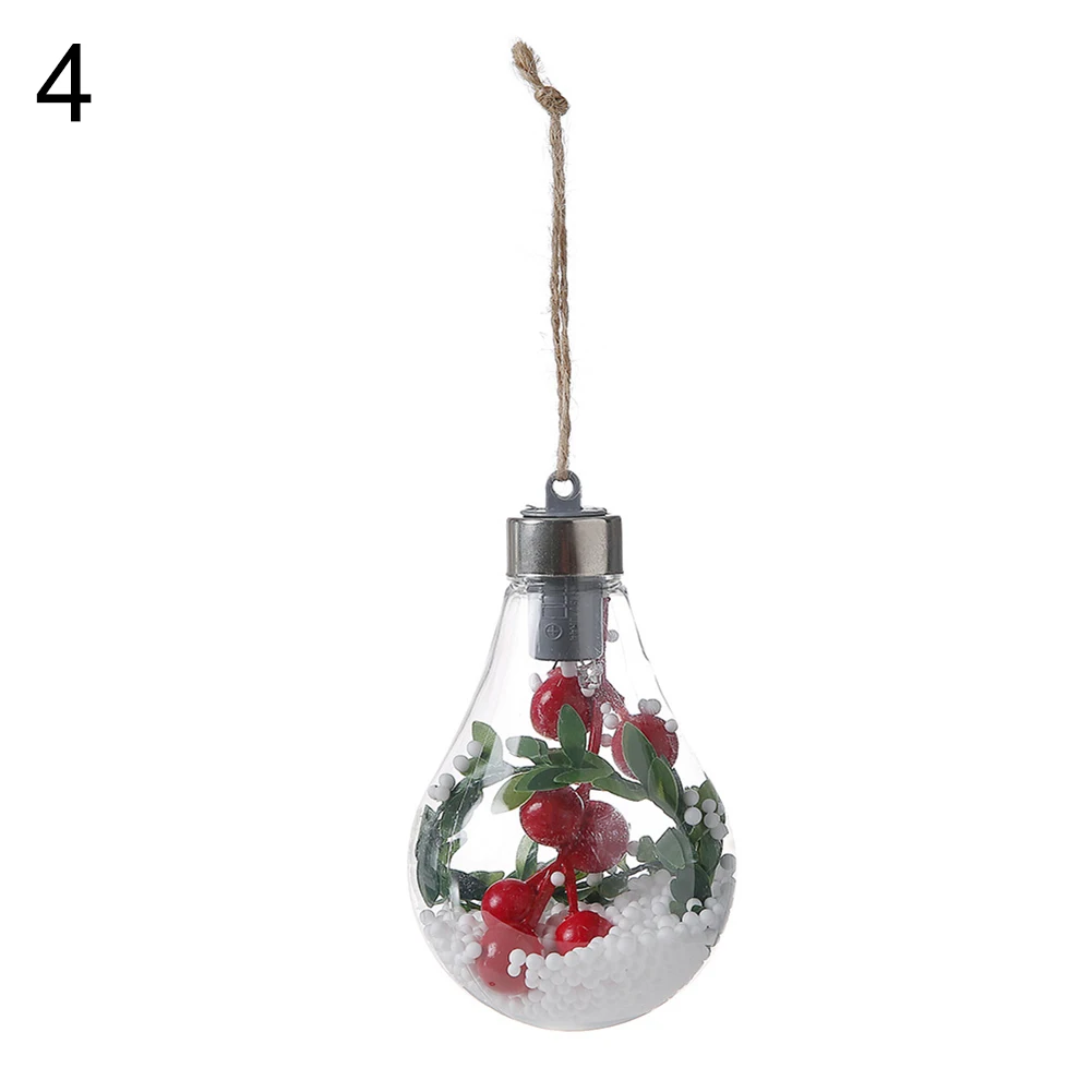 Световой елка на Рождество в форме лампочки свет настенное украшение красивый отельный подарок вечерние Прозрачный светящийся шар Мода - Цвет: 4