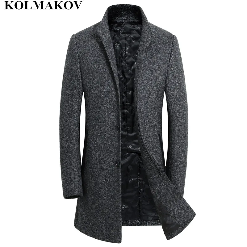 Мужские шерстяные куртки и пальто KOLMAKOV новинка зимы 2018 приталенные M 3XL