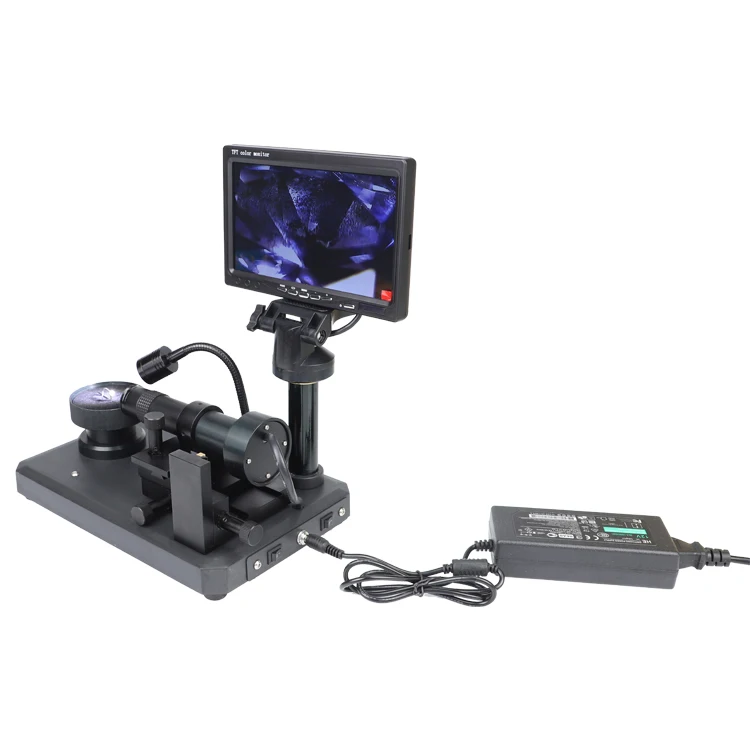 Цифровой промышленный видео микроскоп камера Алмазная надпись просмотра с " ЖК-экран GlA сертификат Observator поясной код