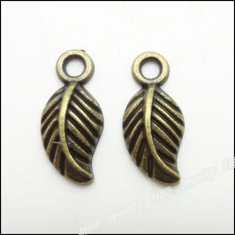 

60pcs Vintage Ancient Leaf zinc alloy charms pendant suitable for DIY Bracelet Necklace metal jewelry accessories