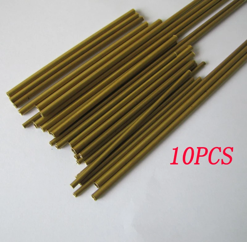 10PCS Brass Tubing 2x3/2.6x3/3.2x4/4x5/5x6mm Copper Tube Casing Length