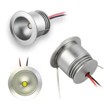 1 W светодиодный мини-прожектор, 25 мм вырез утопленный свет под кабинет, 60D/120D DIY украшения дома освещения, DC12V Вход лампа 40 шт