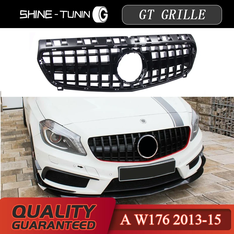 Front Grille Suitable For Mercedes A Class W176 A45 Amg Grille Gt Gtr Grill A45 A180 A200 A260 Grille 2013 15 Without Emblem Racing Grills Aliexpress