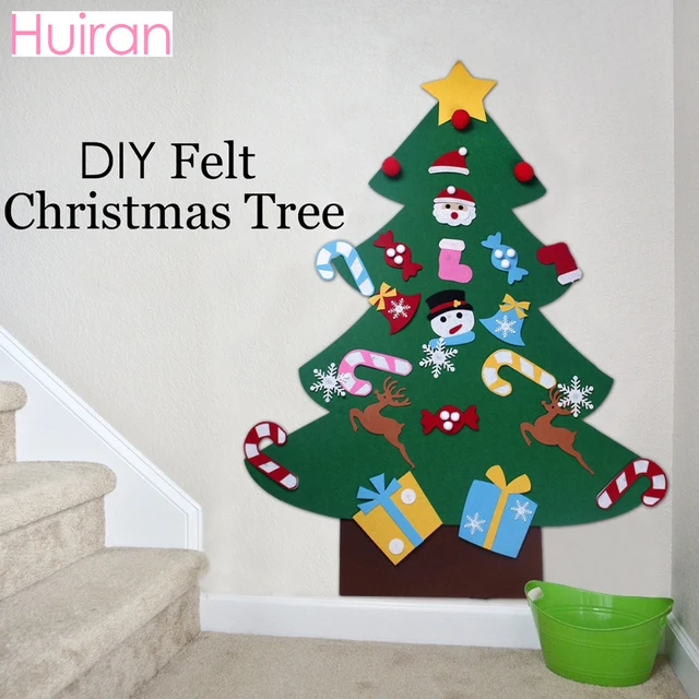 HUIRAN Felt Merry Christmas Tree Decor Christmas Ornaments Christmas HUIRAN Felt Merry Christmas Tree Decor Christmas Ornaments Christmas Decor For Home Chrismas Cristmas Decor Noel Happy New Year - HUIRAN Felt Merry Christmas Tree Decor Christmas Ornaments Christmas