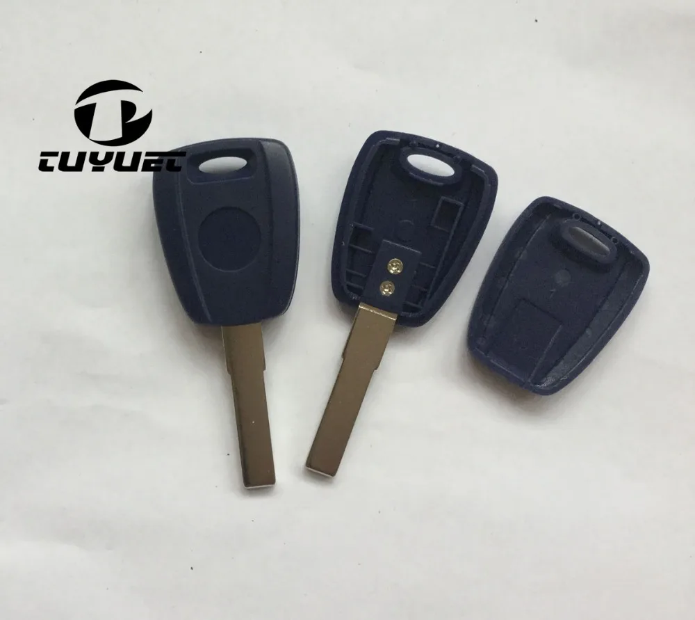 Fiat Perla Transponder key shell Blue SIP22 (29)-1