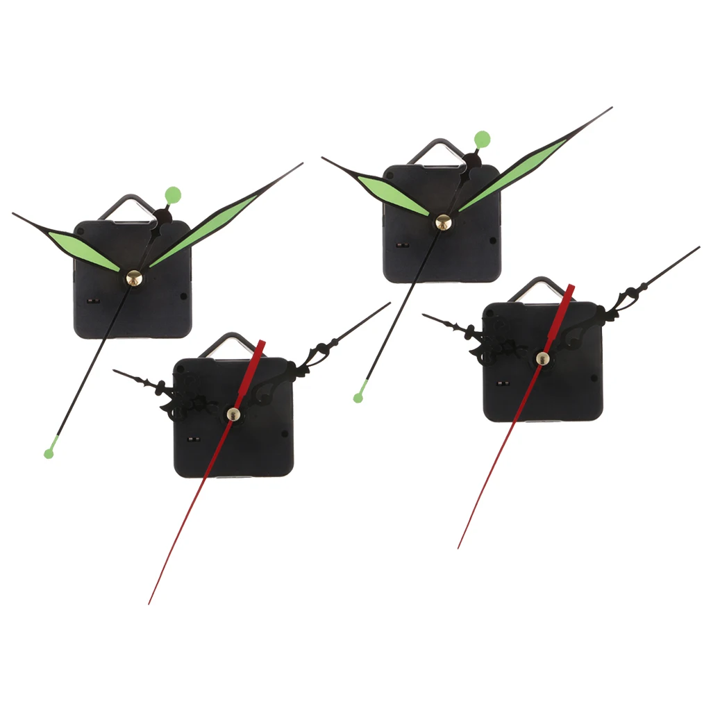 4 Sets Plastic Cross-Stitch Decoration Supply Quartz Wall Clock Mechanism Movement Diy Replacement Parts Repair Kits