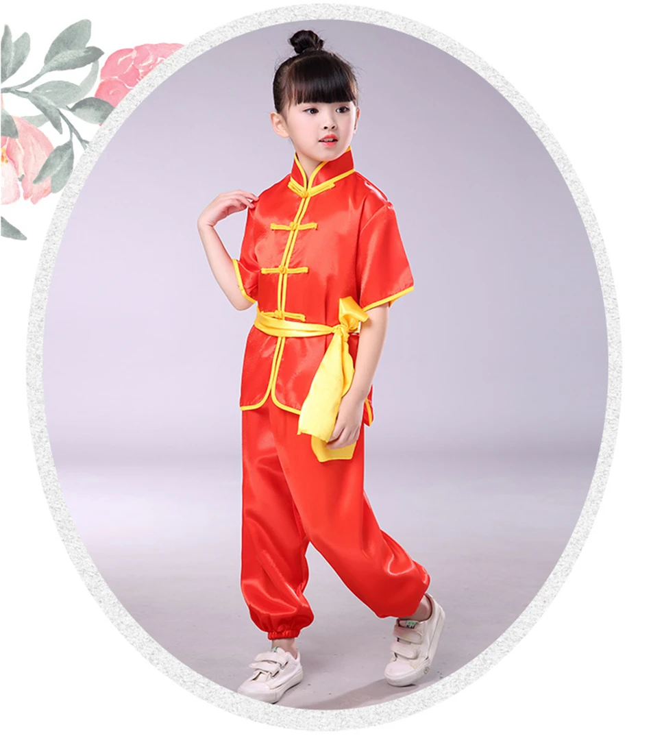 Детская Китайская одежда для кунг-фу, традиционная форма ушу Тай Чи для мальчиков и девочек, китайская культура, костюм Тан, костюмы для выступлений