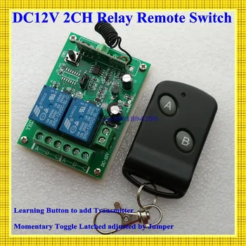 

12V 2CH Radio Frequency RF wireless remote control switch system receiver board & transmitter controller Learning Code M4L4T4