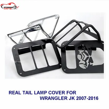 

rear Tail Lights Guards Rear Lamp Trim Covers Protector Skull Flag Metal Black fit For jeeep Wrangler JK 2007-2016 up free ship