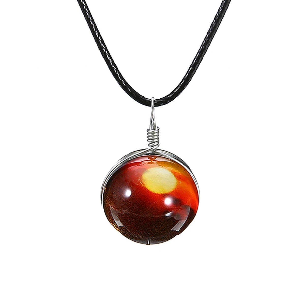 10Style Unisex Dreamy Glass Ball Necklace Shellhard Nebula Space Star Universe Galaxy Pattern Pendant Necklace Femme Jewelry